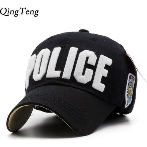 Luxury Embroidery Police Baseball Cap 100% Cotton Parent-Child Hat For Girl Boys Casual Sun Men Bone Fashion Brand Snapback Caps