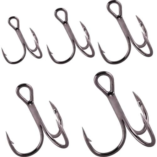 Hot Sale Saltwater Fishing Hook 10PCS Hooks High Steel Carbon Fishing Hooks Three Hook For Sea Fishing Bass Fishing Accessories