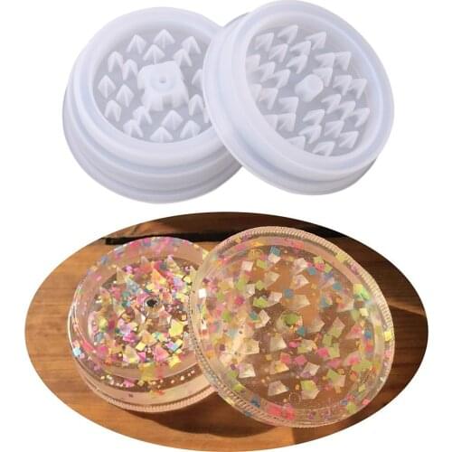 Diy Crystal Epoxy Mold Baking Tool Manual Shredder Box Silicone Mold Manual Shredded Tobacco Grinding cigarette case Mould Hot