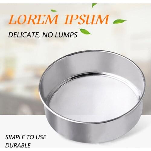 Stainless Steel Flour Strainer Convenient Round Flour Sieve Multifunction Durable Flour Sieve Cup Kitchen Tools Accessories