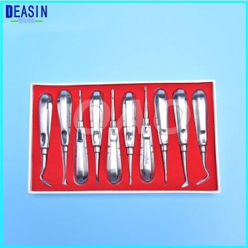 High Quality 10 pcs/ kit dental lab dentistry dentist clareador curved root elevator dental equipment for teeth whitening