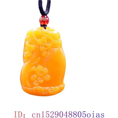 Yellow Jade Vase Pendant Charm Men Gifts Accessories Natural Fashion Amulet Lucky Jewellery Chinese Women Necklace Carved