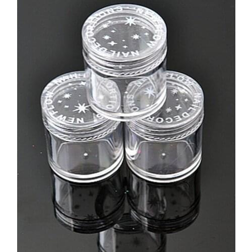 10X Empty Makeup Jar Pots Cosmetic storage Skin Cream Container Refillable Bottles Nail Sequins Rhinestones Container Box 10g