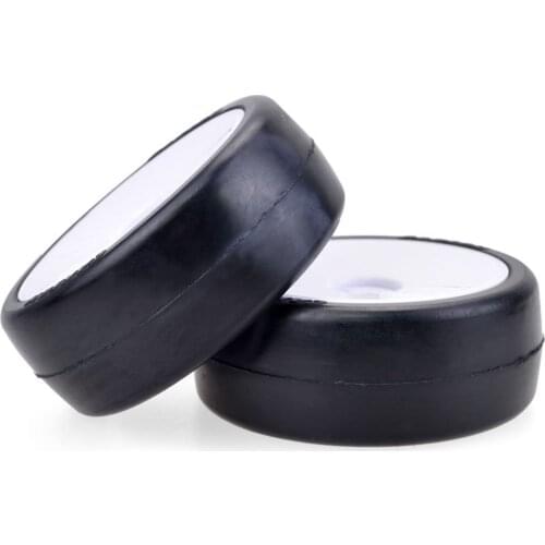 4 Set of RC Car 64mm Rubber Tires Hard Plastic Wheel Rims 12mm Hex Hub Set for 1/10 RC On-Road Car Parts Replacement