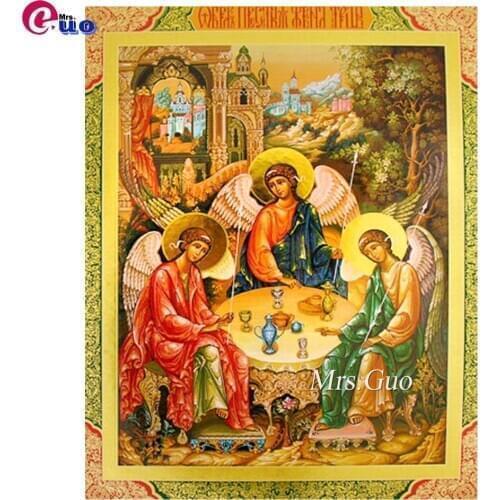5D Diamond Painting Full Round Square Religions Pictures Of Rhinestones Diamond Embroidery Cross Stitch Holy Trinity Icons