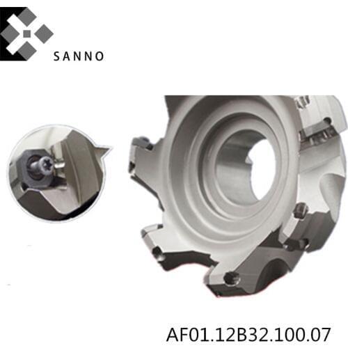 AF01.12B32.100.07 indexable 45 degree cnc face milling cutter high hardness face mills tools like FMA01