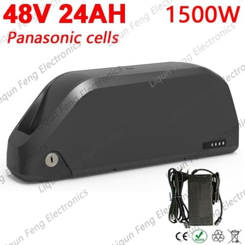Free Tax 48V Battery 48V 12Ah 13Ah 14Ah 15Ah 16Ah 17Ah 20Ah 22Ah 24Ah Down Tube Ebike Battery use Panasonic cell for 1000W 1500W