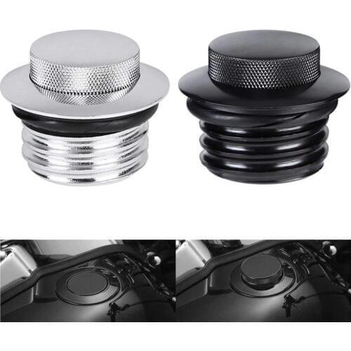 Aluminium Motorcycle Oil Gas Cap Fuel Tank Cover Clockwise for Harley Davidson Dyna Street Bob 1982-2018 Motorbike Replacement