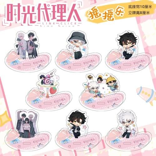 Anime Shiguang Daili Ren Cheng Xiaoshi Lu Guang Acrylic Spring Shake Fighter Stand Figure Model Cartoon Desk Decor Toys Gifts