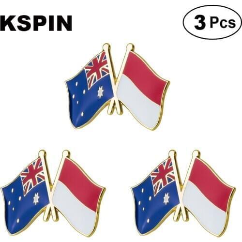 Australia Indonesia Frendship Lapel Pin Brooches Pins Flag badge Brooch Badges