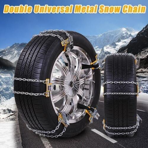 Car Tires Anti Skid Snow Chain Nonskid Chain Easy Application Tire Anti-skid Belt For Snow Road Ice Road Manganese Steel S-L