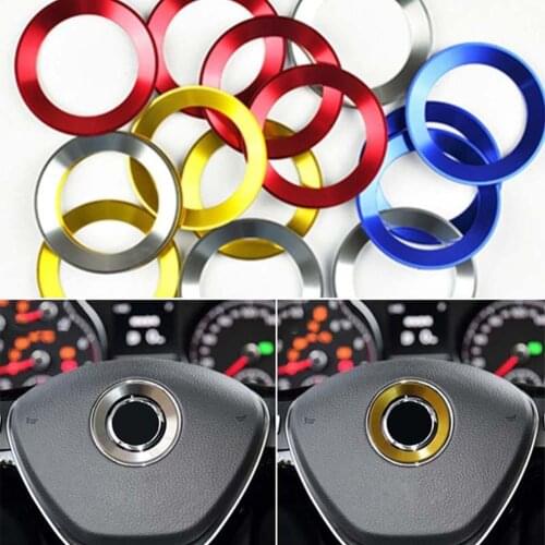 Car Styling Steering Wheel Logo Emblems Ring Decoration Sticker for Volkswagen VW Passat B7 B8 Bora GOLF 6 7 MK6 RS