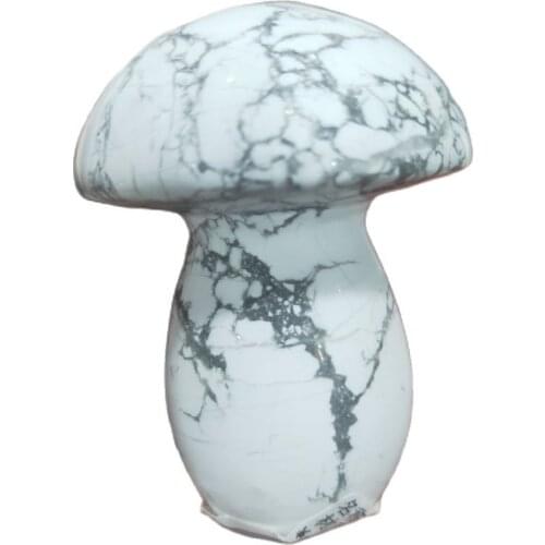White Turquoise Mushroom Shaped Polished Stone Decor Healing Gift Decorative Stones and Crystals
