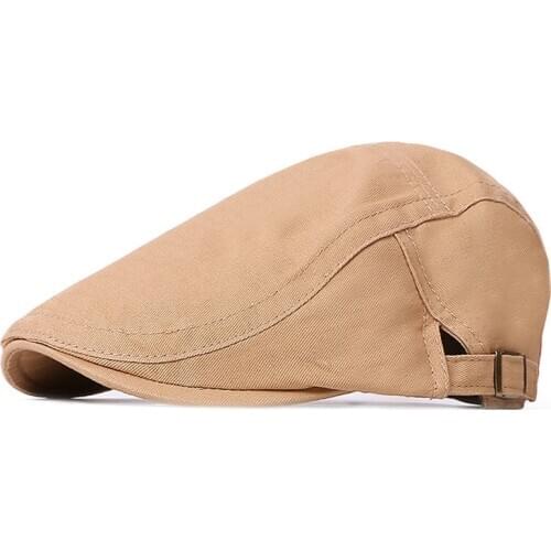 2021 pure cotton beret British style casual unisex men and women solid color caps spring and autumn tide painter berets