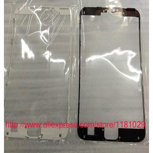 Free Shipping 50pcs/lot Front Bezel with hot glue for iPhone 6S plus 5.5inch LCD Middle Frame Housing Parts Chrome Screen Holder