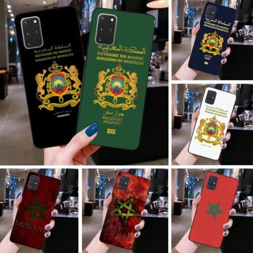 Morocco Flag Passport Phone Case For Samsung Galaxy S21 Plus Ultra S20 FE M11 S8 S9 plus S10 5G lite 2020