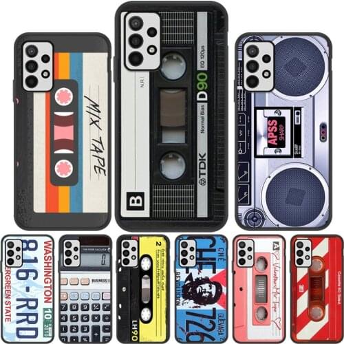 DIY Cassette Tape Phone Case For Samsung A71 A72 Case For Samsung a71 A70 A70e A91 A90 A81 A82 A8S A9 Pro 2019 A7 2018 TPU Cover