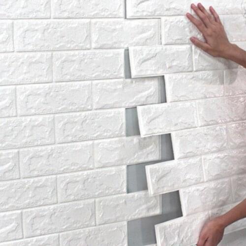 DIY 3D Wall Stickers Self Adhesive Foam Brick Room Decor Wallpaper Wall Decor Living Wall Sticker For Kids Room 70x77cm