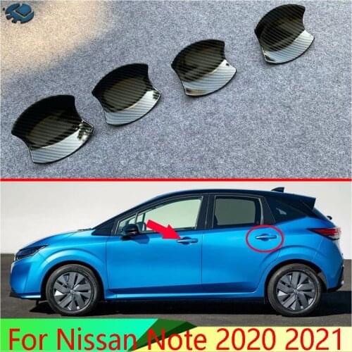 For Nissan Note 2020 2021 Car Accessories ABS Chrome Door Handle Bowl Cover Cup Cavity Trim Insert Catch Molding Garnish