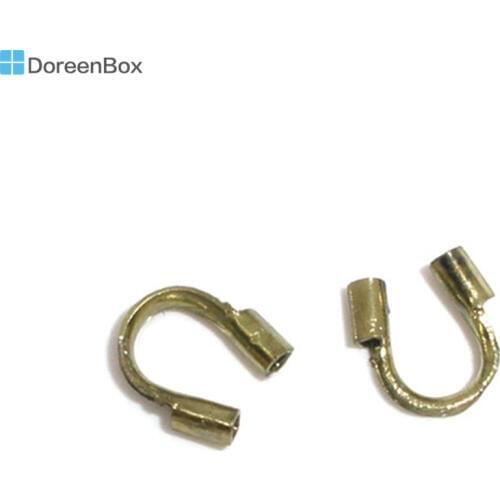 Doreen Box Lovely 200 Bronze Color Wire Guardian Wire Protectors 5x5mm (B06708)