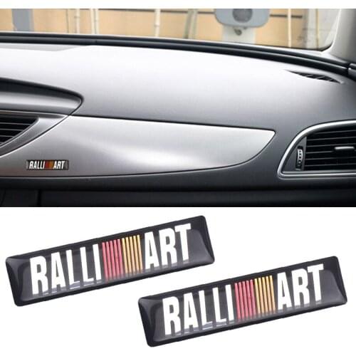 2Pcs Car-styling Emblem Badge Sticker car Interior decoration Decal for lancer asx mitsubishi galant Emblem Auto Accessories