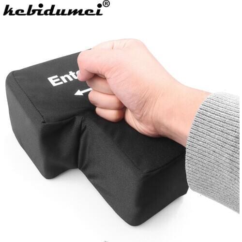 Kebidumei Hot Decompression Computer Large Enter Key USB Big Enter Key Any Vent Pillows Button Desktop Pillow For Programmer