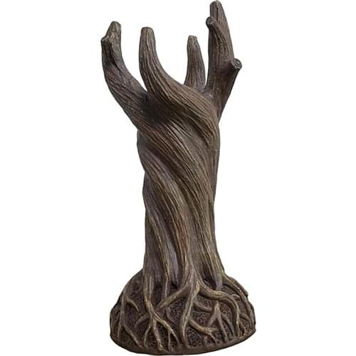 Creative Tree Stump Shape Statue Vase Flower Pot Cafe Tabletop Home Decor