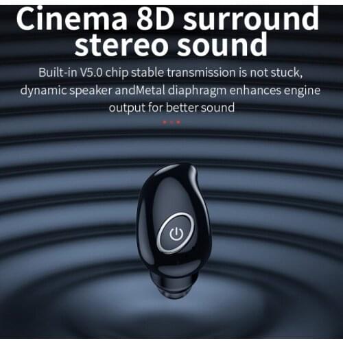 Mini Single Earphones Wireless Bluetooth-compatible Earphones Waterproof Single Earbuds Mic handsfree Earpiece For Drivers Sport