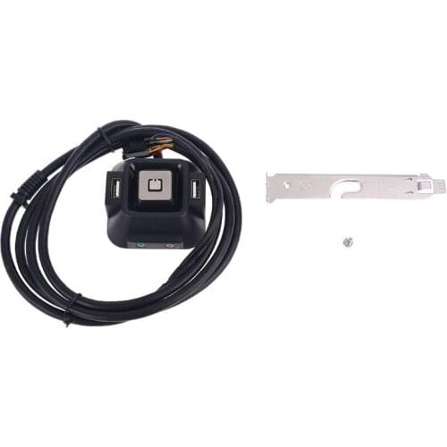 Multifunctional USB 2.0 Computer PC Switch External Power On/Off Reset Button