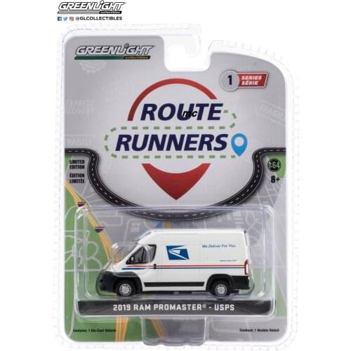 GreenLight 1:64 2019 Ram ProMaster USPS Alloy Metal Diecast Cars Model Toy Vehicles For Children Boy Toys gift