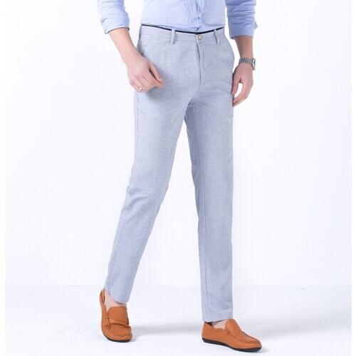 MRMT 2021 Brand Mens Trousers Thin Casual Trousers Straight Tube Pants for Male Solid Color Young Long Trousers