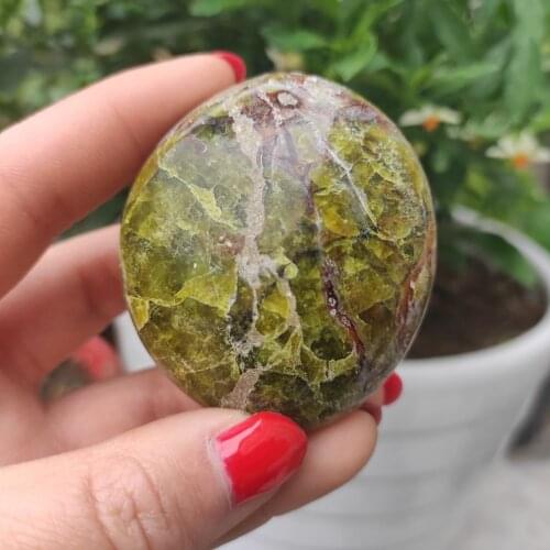 Natural Green Opel Palm Stone Raw Gemstone Meditation Healing Crystal Energy Mineral