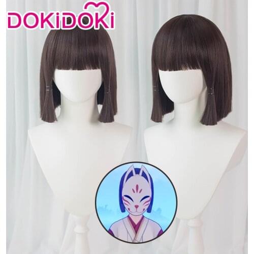 DokiDoki Game Genshin Impact Cosplay Halloween Kazari Cosplay Wig Genshin Impact Kazari Cosplay Hair