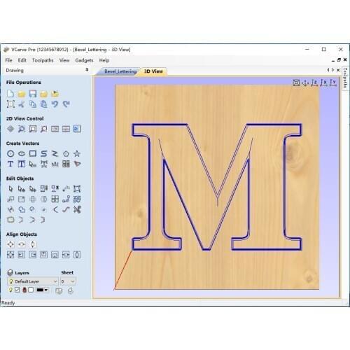 CNC engraving program Vectric Vcarve Pro 6.091