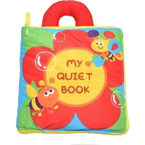 Develop Brain Puzzle Movement Cognition Toys Soft Flower Cloth Baby Book for Infant Early Education Huaer Quiet Book for Kids