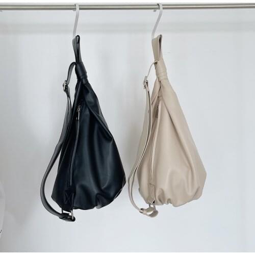 2021 Plicated Zipper Womens Bag Soft PU Leather Female Bag Middle Ladies Handbags Youth Single Shoulder Bag Whole Sale