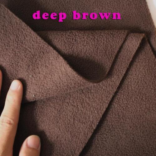 Deep Brown double-sided Polar Fleece Fabric anti-pilling Hoodies Blankets Lining Fabric Sold By The Yard Free Shipping