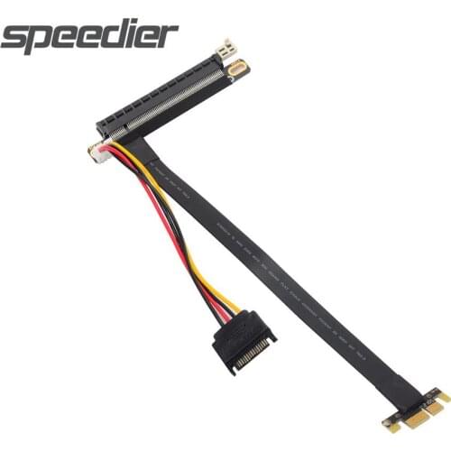 PCIe3.0 1x To 16x Extension Cable Adapter PCI Express 3.0 GPU Riser Card With Sata Cable For BTC Bitcoin Miner NVIDIA AMD Card