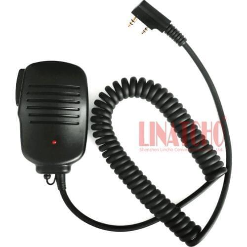 Red Light Universal Small Portable Radio Walkie Talkie 2 PINS MIC Microphone baofeng UV-5R