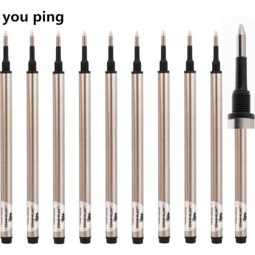 Jinhao 10pcs Black Screw Ink Refills Rollerball Pen Cartridge Office School Student Stationery