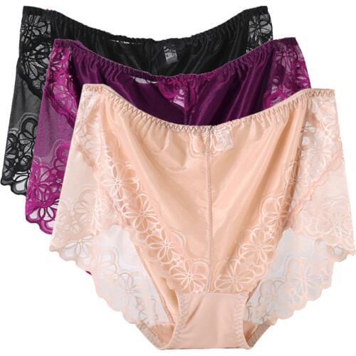 Womens Plus Size Lace Panties,High-Rise Hollow Lingerie Underwear Panties for women Breathable Panty Hot