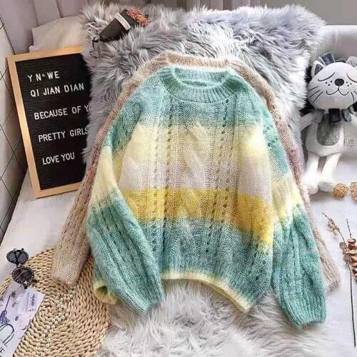 2021 Spring Cotton Sweater Women Long Sleeve Knit all-match Sweater Thin Loose Autumn Sweater Full Oversize Coat