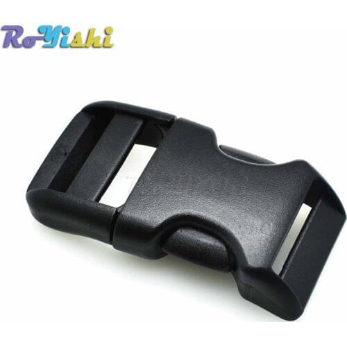 10pcs/pack 3/4''(20mm) Plastic Contoured Side Release Buckles For Paracord Survival Bracelets/Dog Collar Black