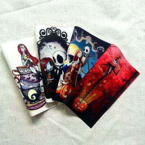15*20cm 4pcs Halloween ghost Sewing Quilt Scrapbooking Tissue Pattern Fabrics Needlework Material purse Cloth patchwork SL-131