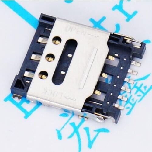 40pcs Flip NANO SIM card slot holder slot 6 Pin Flip cover clamshell mobile phone small card slot deck