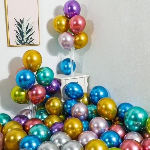 50pcs 10inch Mix Color Glossy Metal Latex Balloons Wedding Matte Party Decorations Helium Globos Birthday Decoration Balls