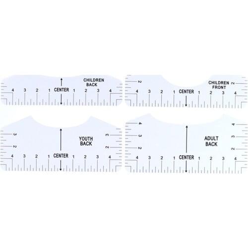 8 Pcs T-shirt Ruler Guide V Neck Alignment Tool To Center Designs Measurement
