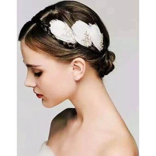 Dream Angel Bride Headdress Feathers u Hair Studio Hairsuit Dress With Accessories hair pins hair accessories for bride