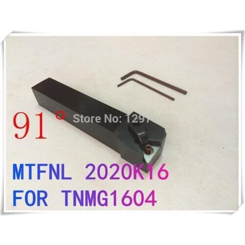 Free Shipping MTFNL 20*20*125mm External Turning Tool External Clamping Locked Lathe Tool Holder For Lathe TNMG1604 Inserts