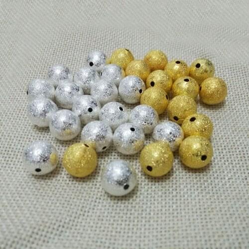 Bracelet necklace findings stardust Grind arenaceous choker kolye Round Hollow earring beads Ball Matte Scrub Charms accessories